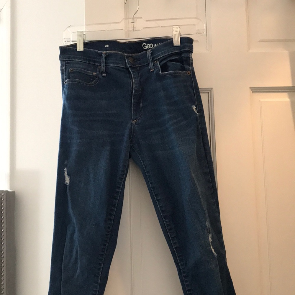 Lightly ripped Gap skinny jeans